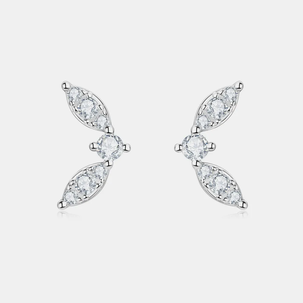 Moissanite 925 Sterling Silver Stud Earrings, image 4
