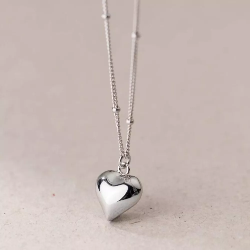 925 Sterling Silver Heart Necklace, image 3