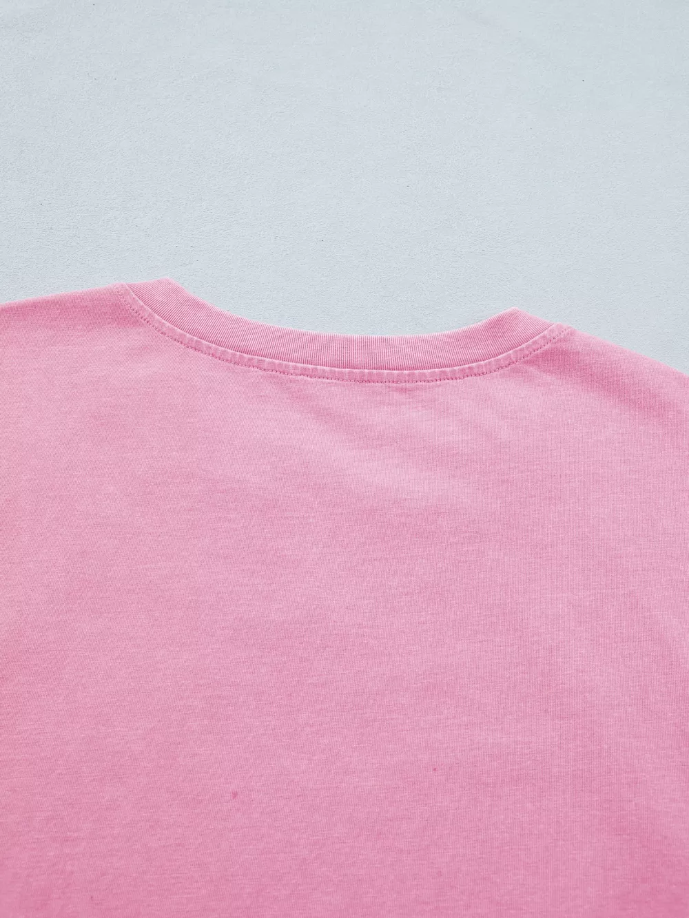 Raw Cut Notched Neck Lace Patchwork Detail Mineral Wash Tee, image 5