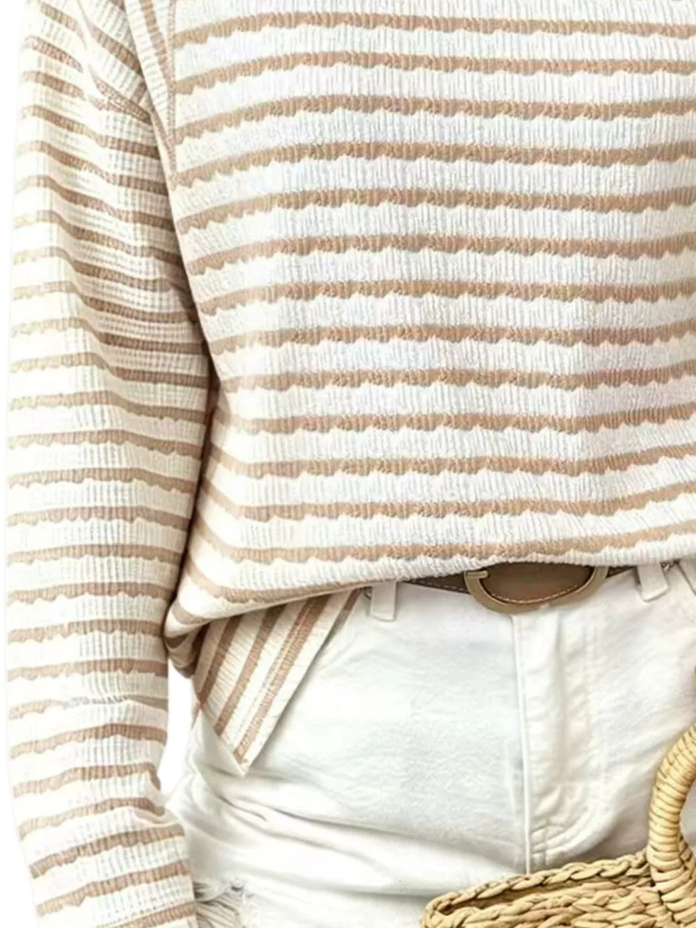 Casual Striped Raglan Sleeve Long-Sleeve T-Shirt, image 6