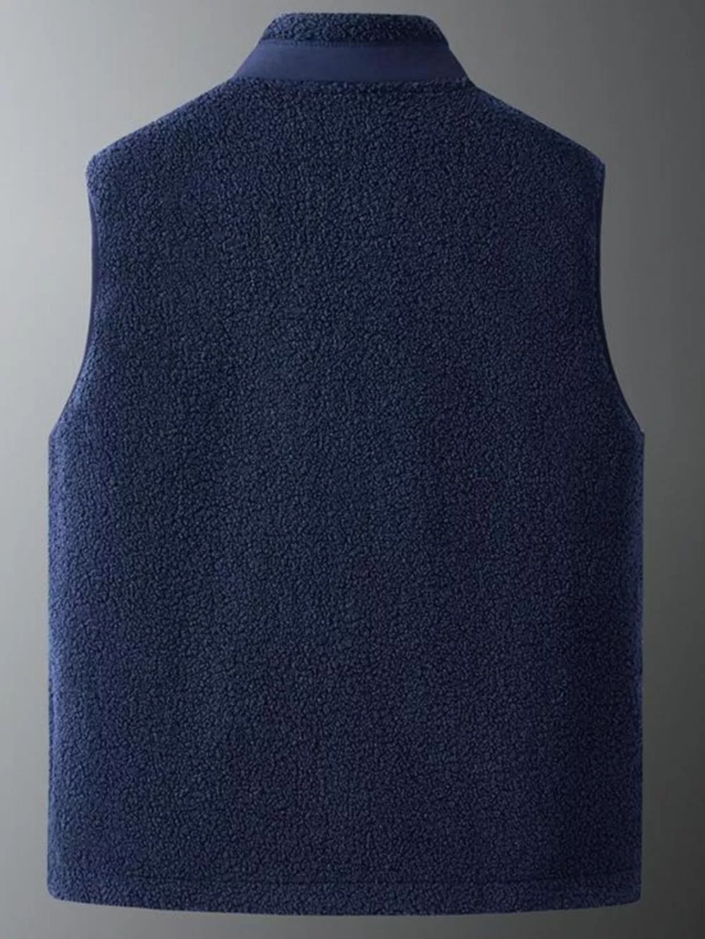 Men's Plus Size Zip Up Vest with Pockets, image 3
