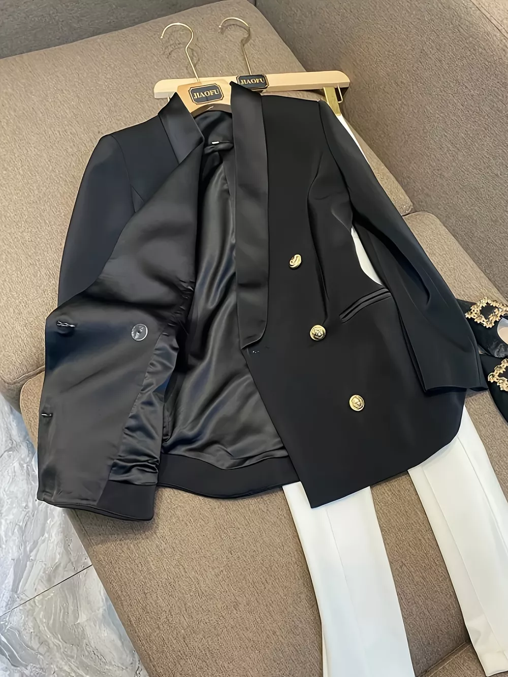 Double-Breasted Slim Fit Blazer, image 3