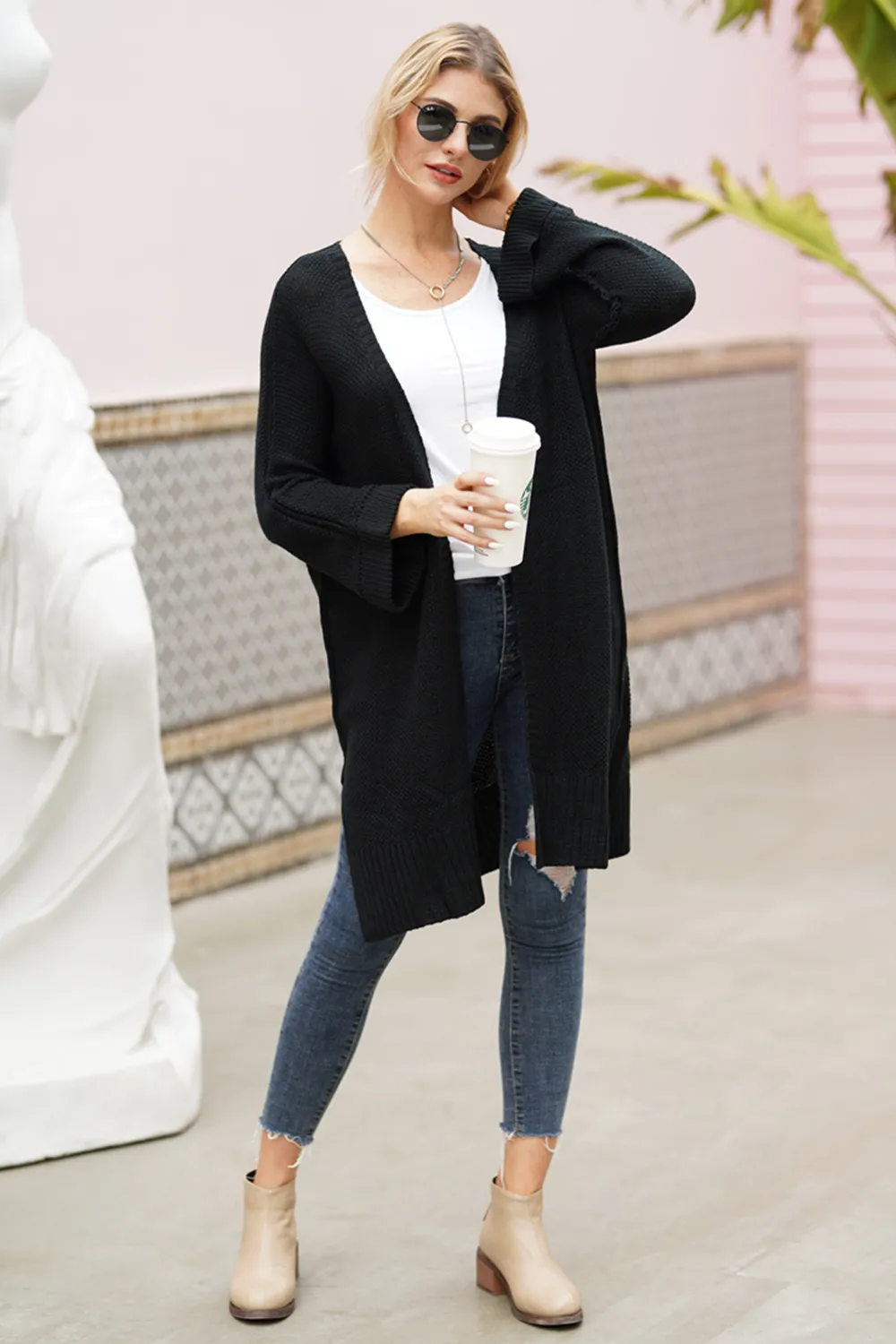 Open Front Long Sleeve Cardigan, image 7