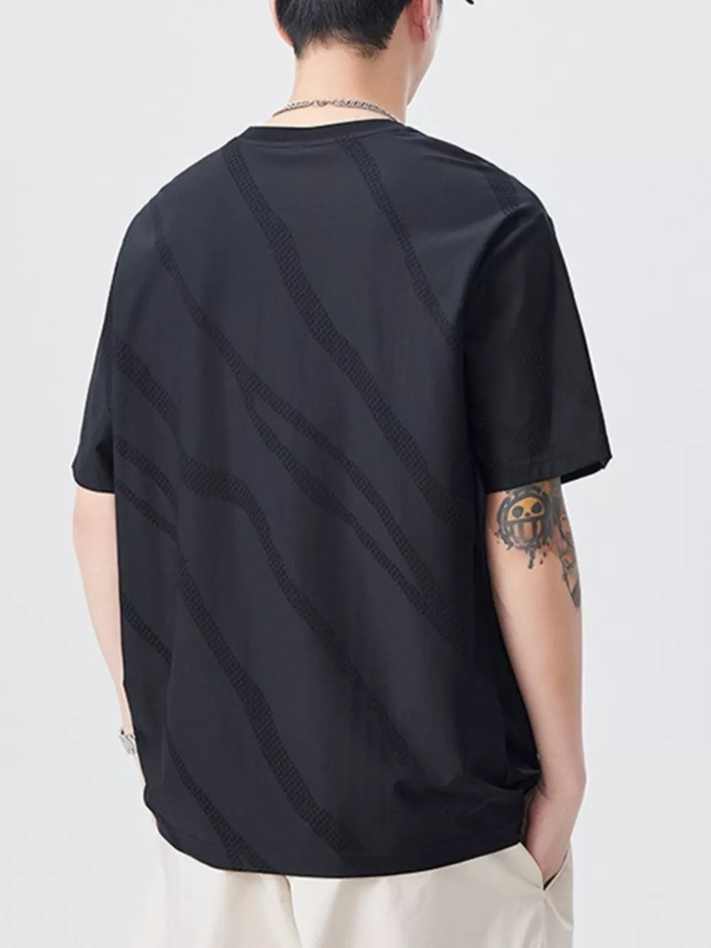 Men's Plus Size Round Neck Short Sleeve T-Shirt, image 3