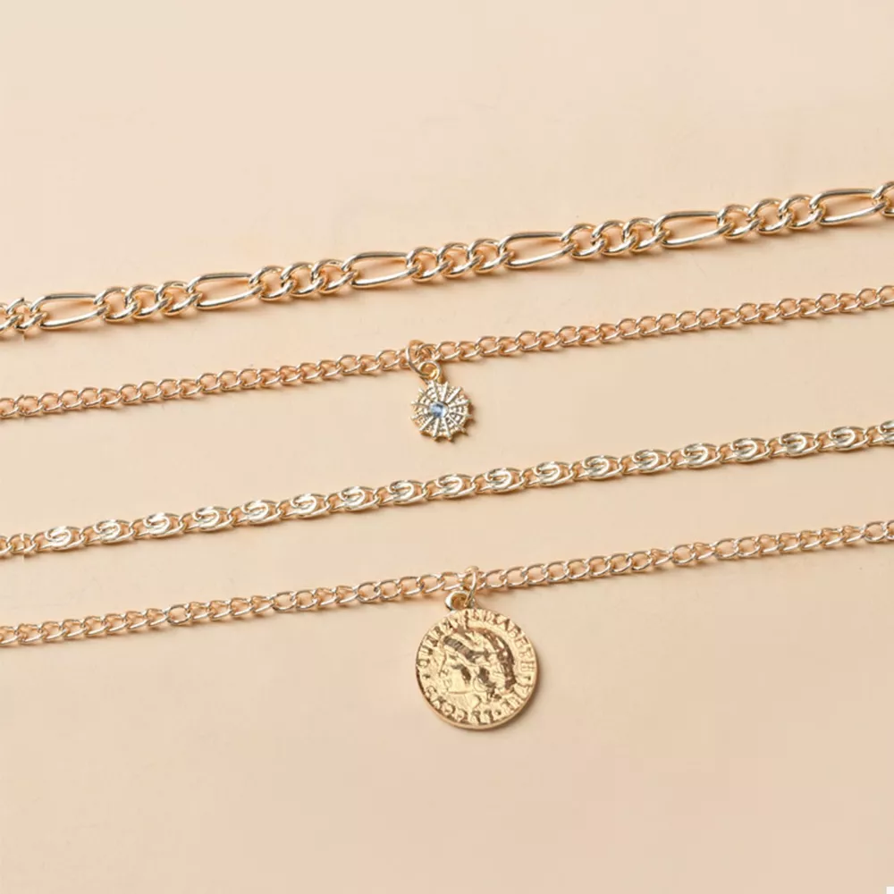 Four Layered Pendant Necklace, image 2