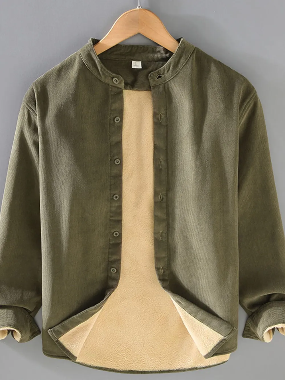 Men's Plus Size Button Up Long Sleeve Jacket, image 7