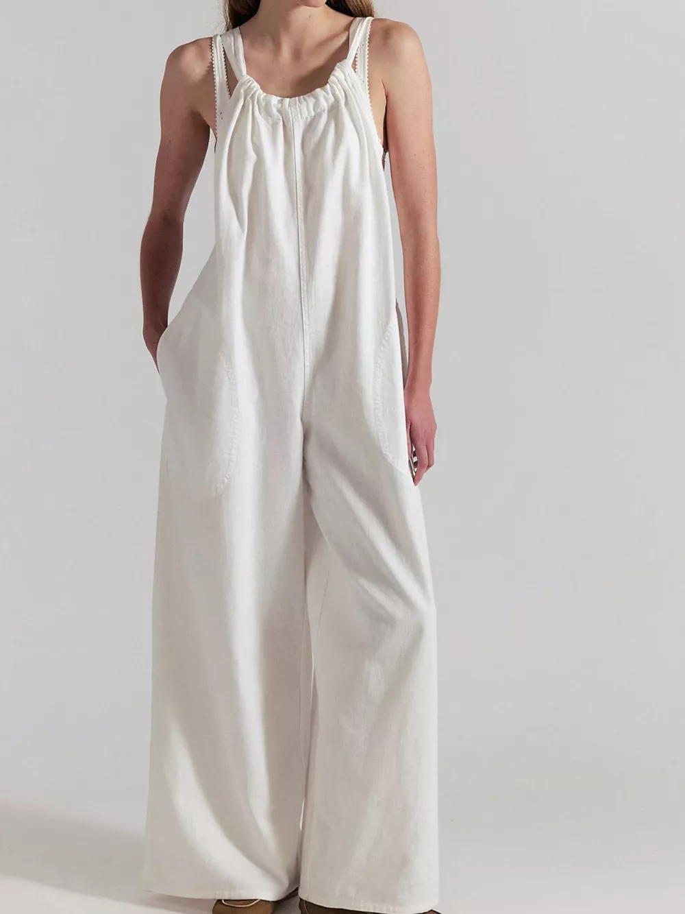 Sleeveless Wide-Leg Jumpsuit