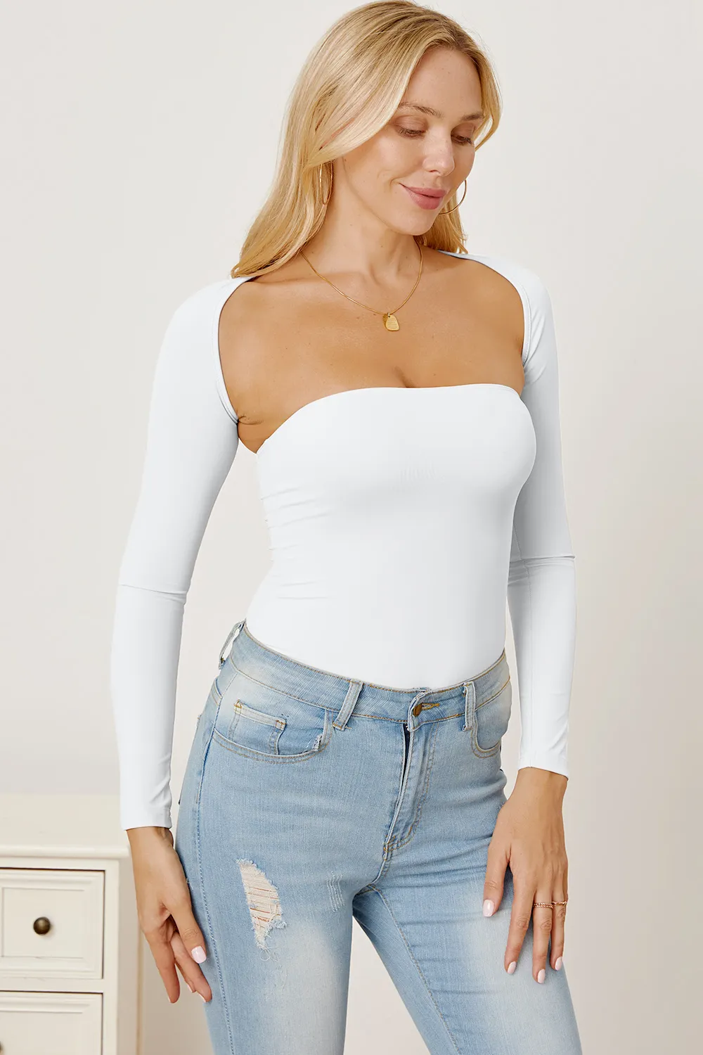 Cutout Raglan Sleeve Bolero and Tube Top, image 5