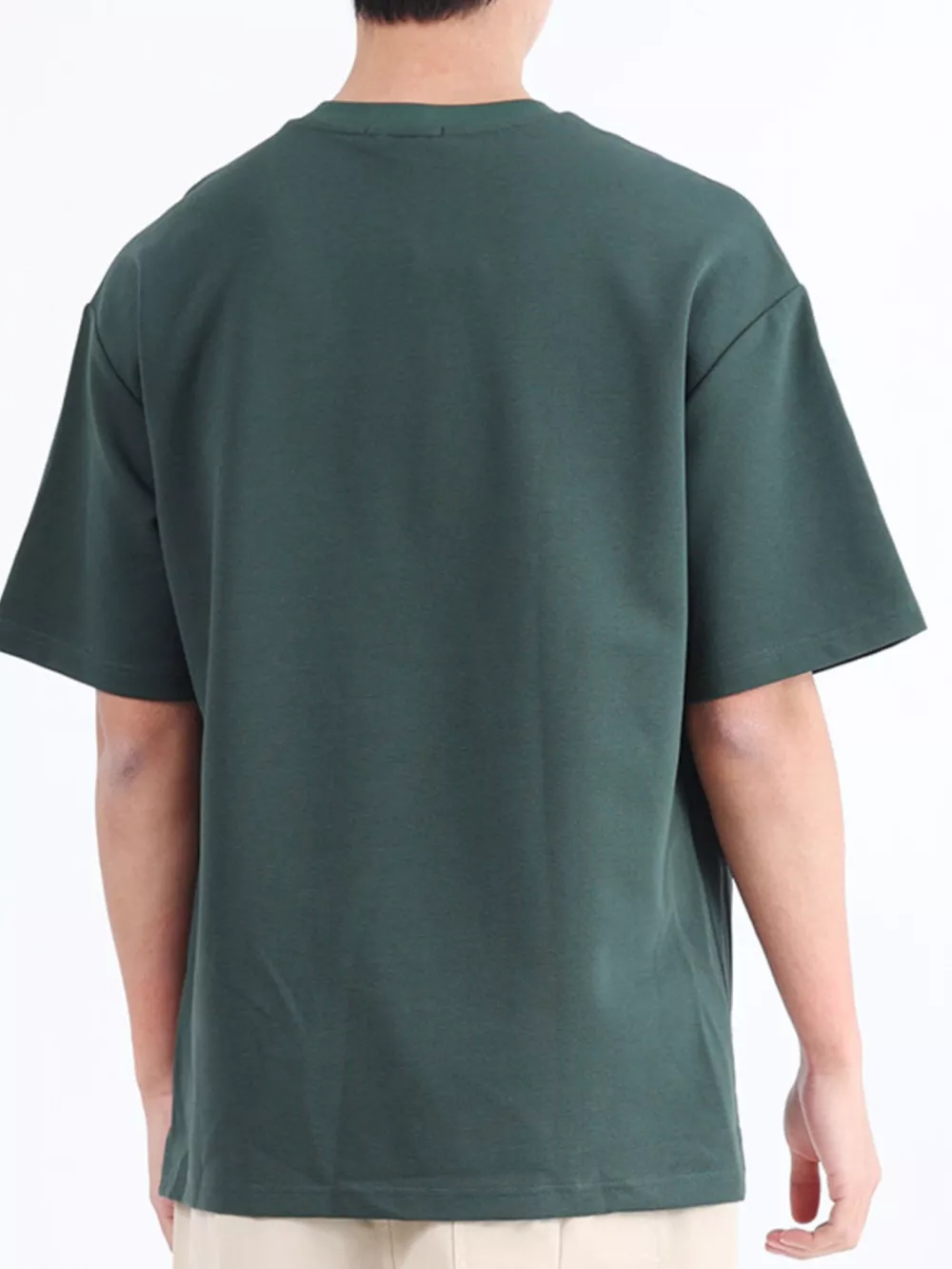 Men's Plus Size Solid Color Round Neck T-Shirt, image 8