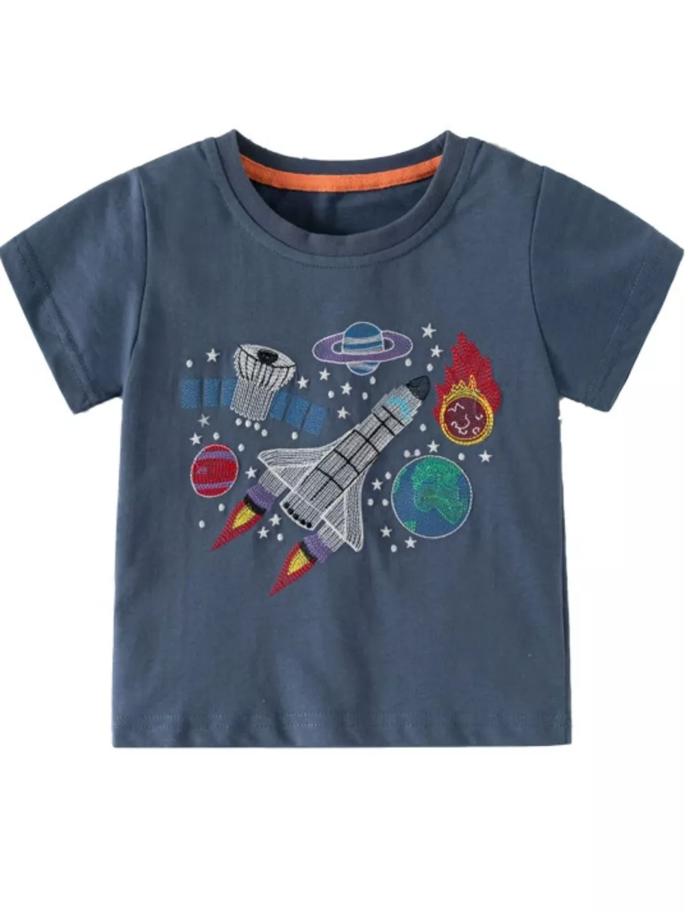 Children's Space Adventure Round Neck T-Shirt, image 2