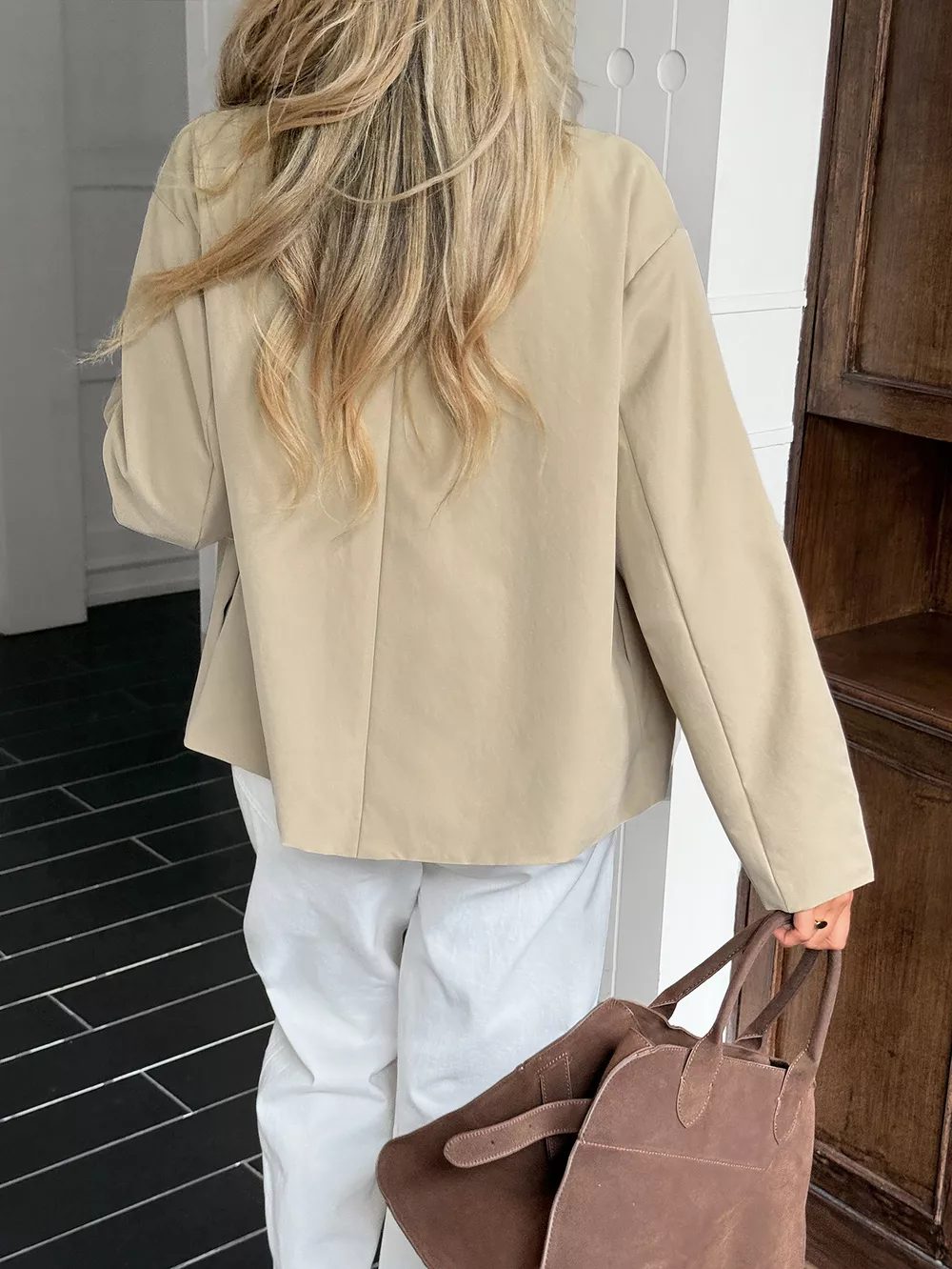 Double-Breasted Long Sleeve Jacket, image 12