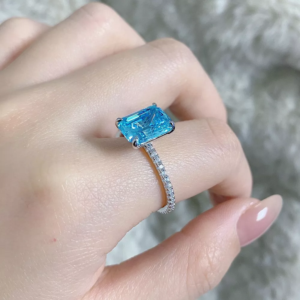 925 Sterling Silver Rectangle Ring, image 3