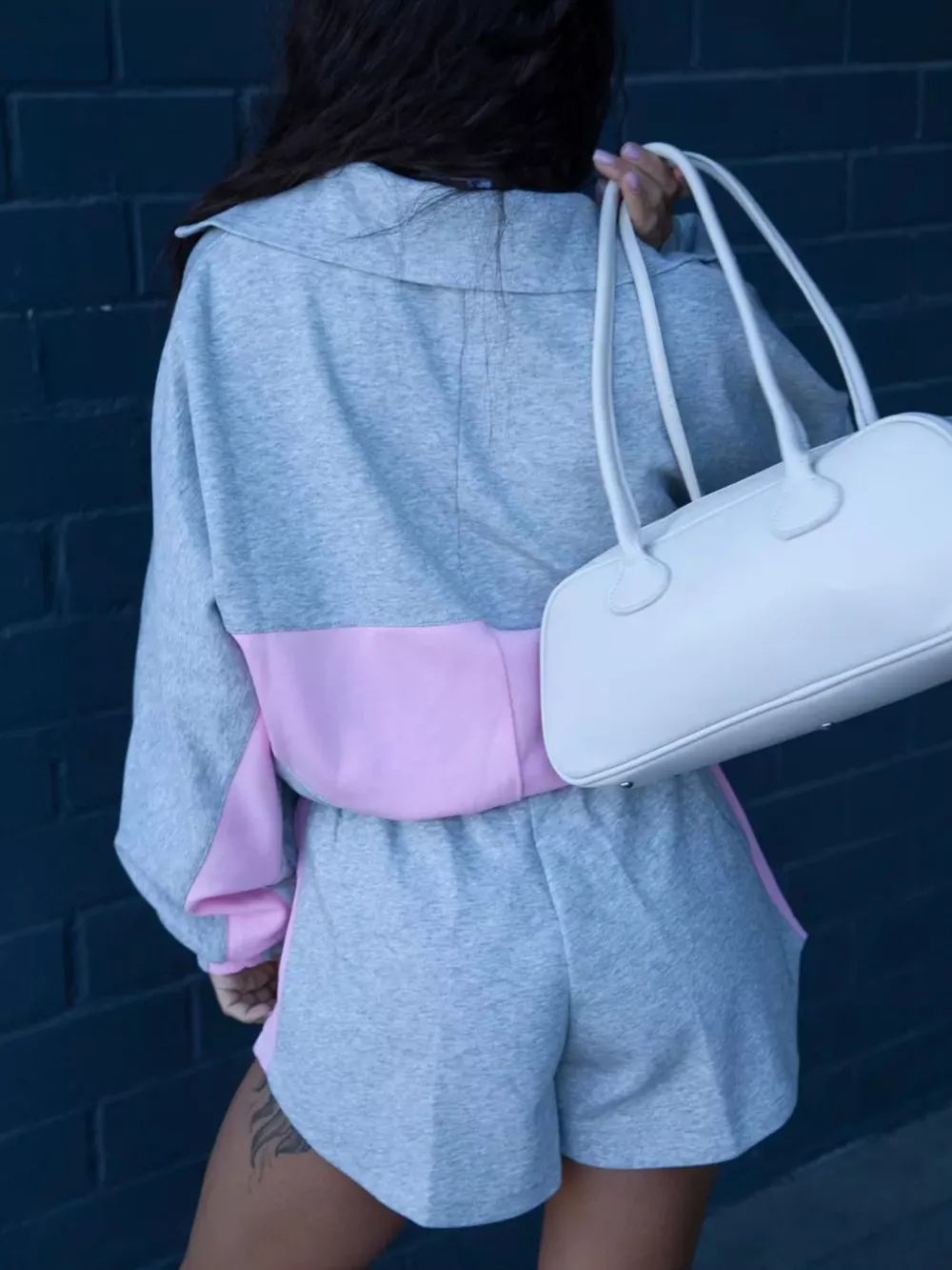 Zip Up Long Sleeve Outerwear and Shorts Set, image 9