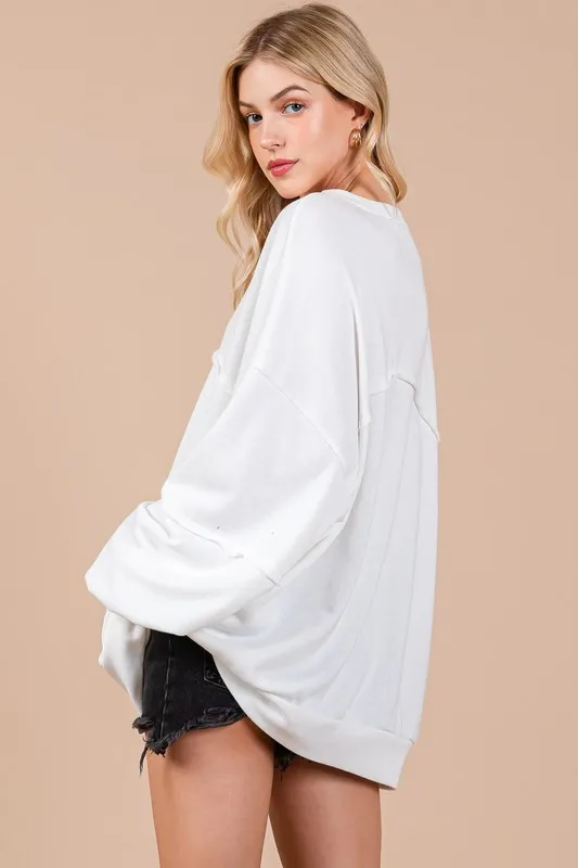 Ces Femme Exposed Seam Long Sleeve Sweatshirt, image 2