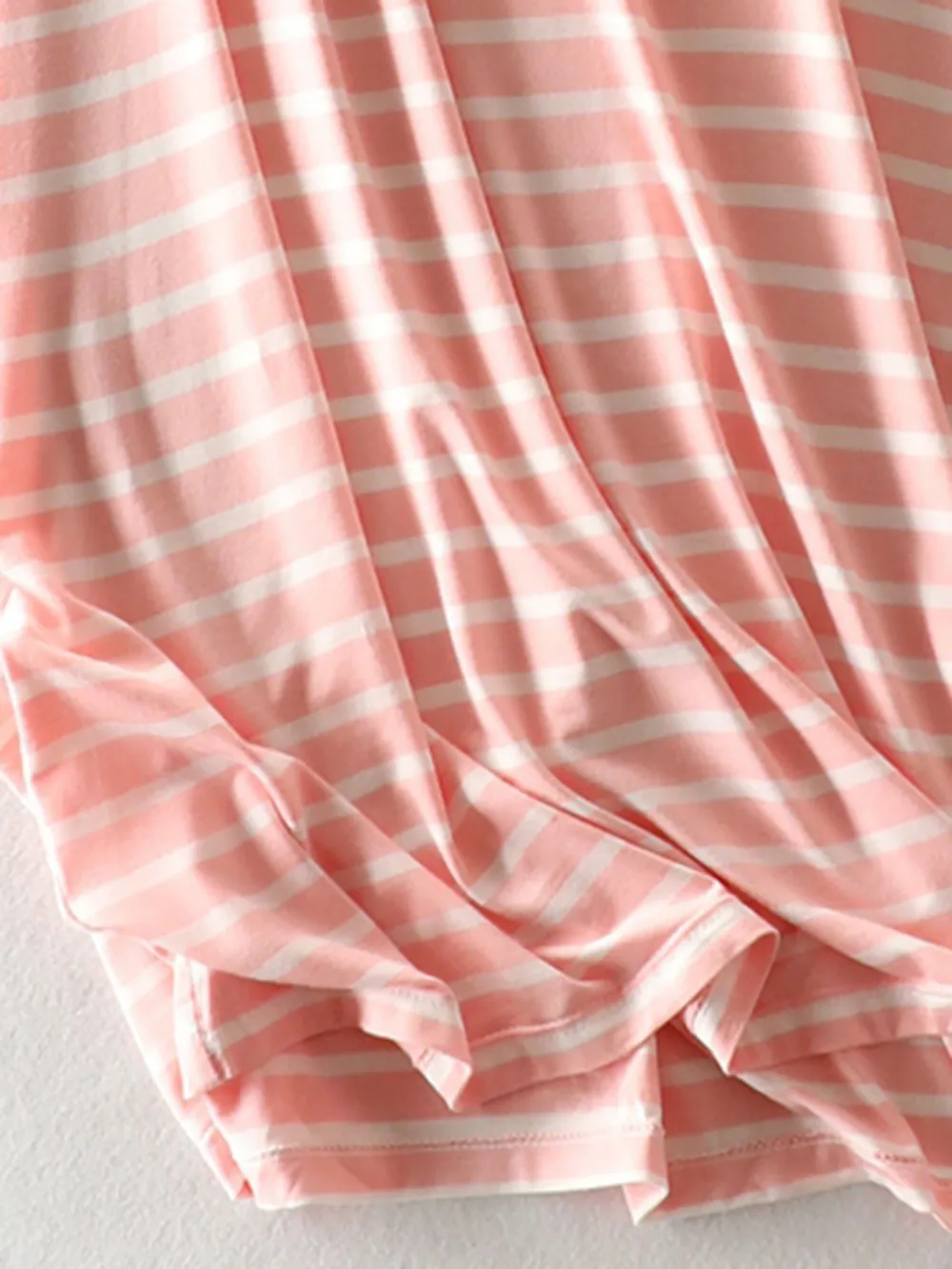 Striped Round Neck Short Sleeve Dress, image 9