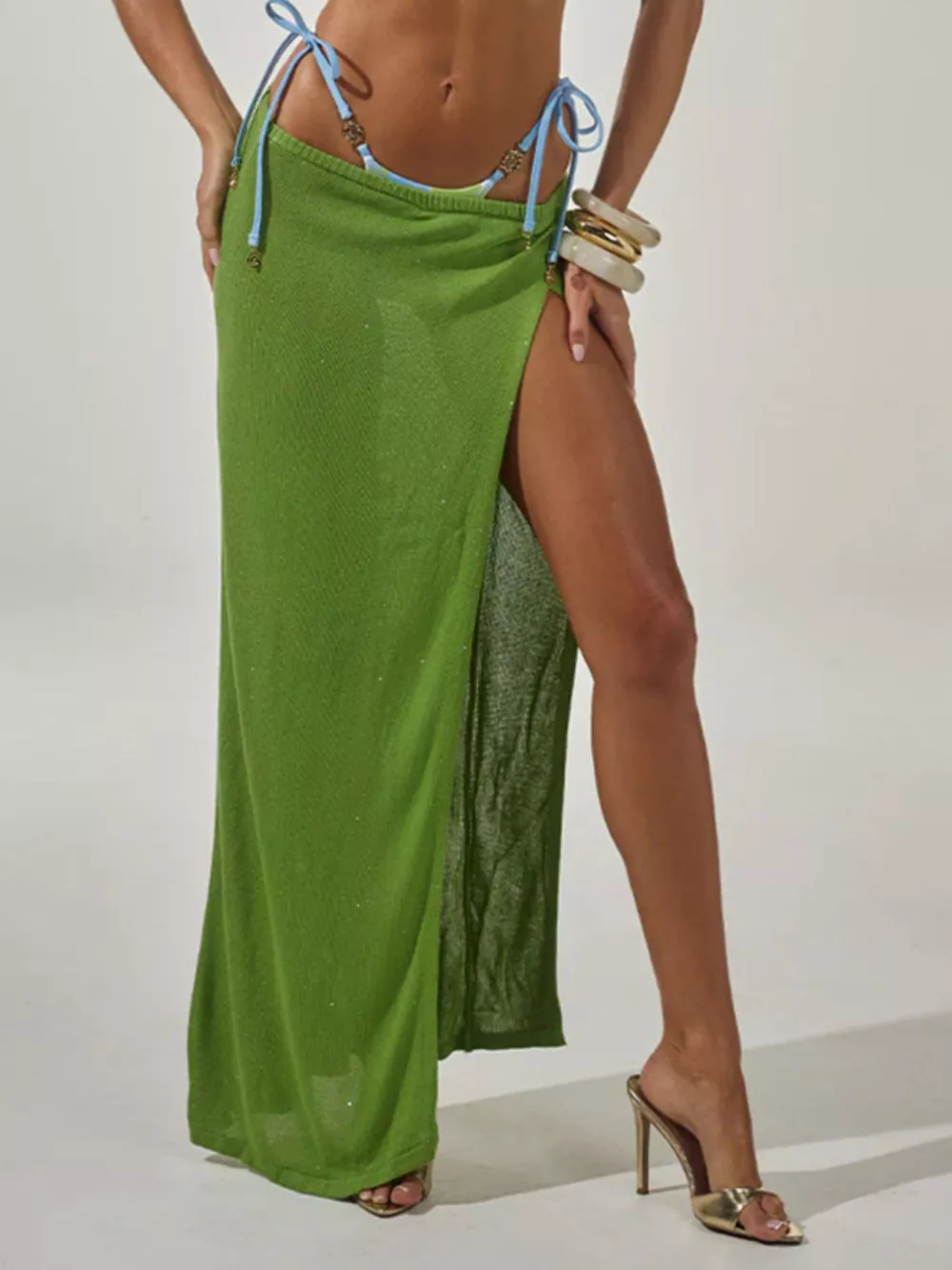 Split Maxi Sweater Skirt, image 2