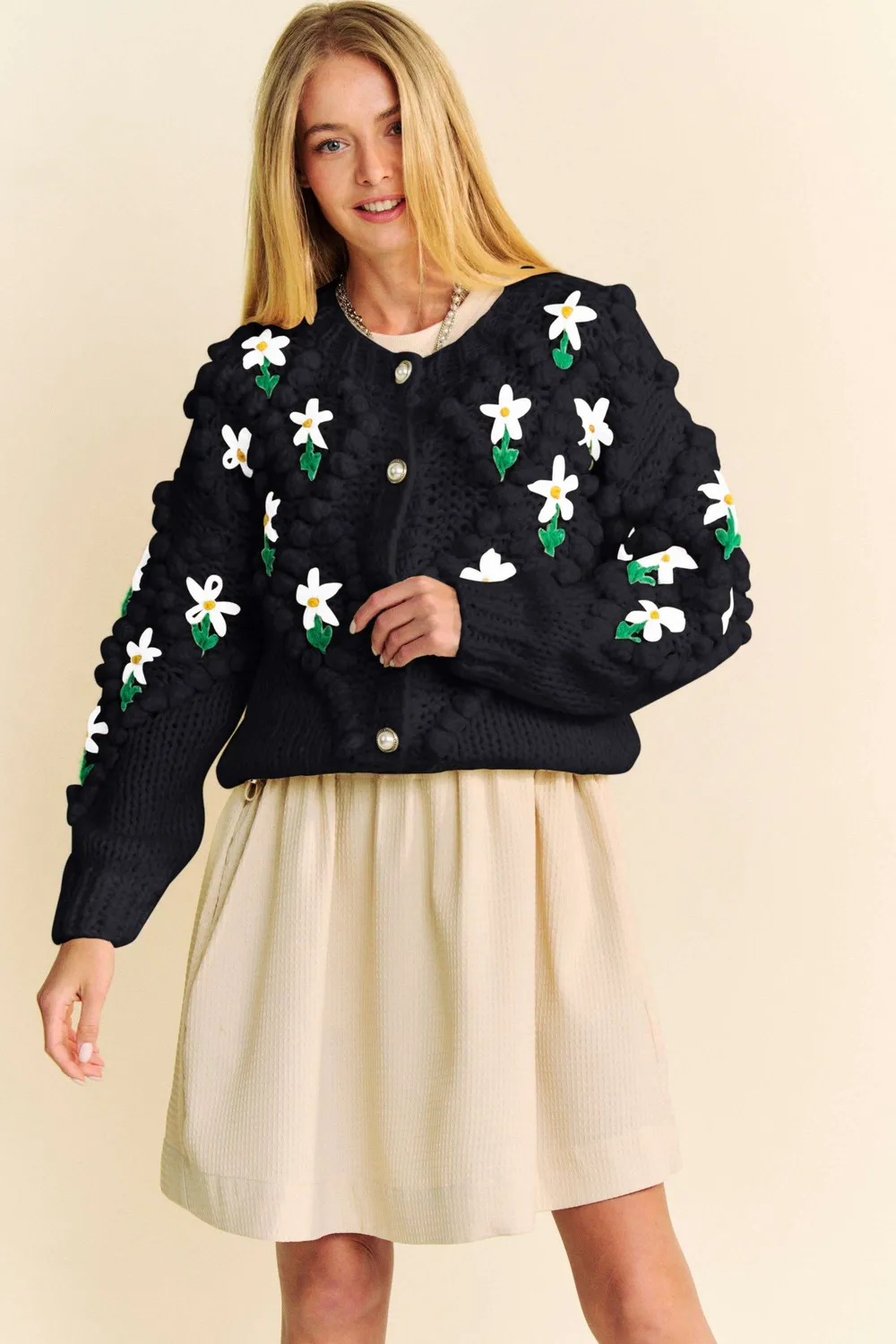 Floral Pattern Button Down Cardigan, image 6