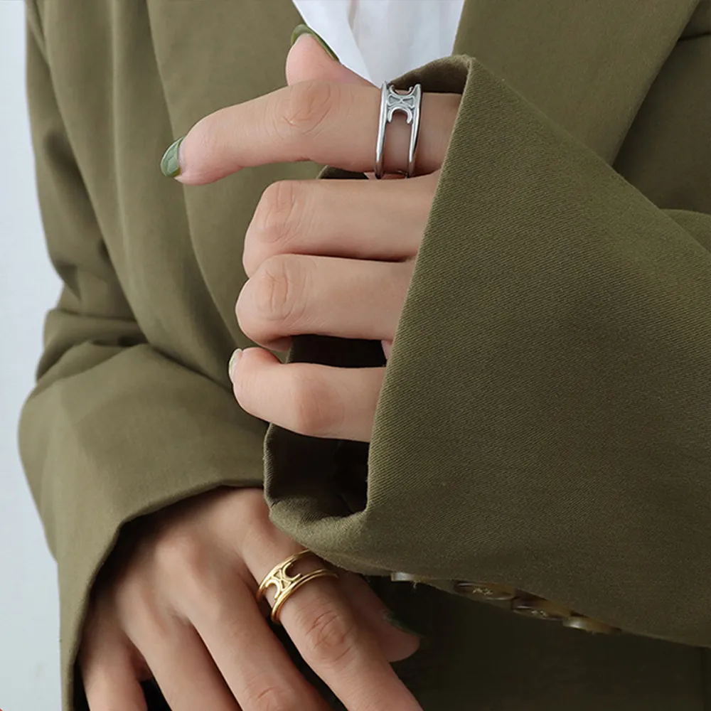 Titanium Steel Double-Layered Ring, image 7