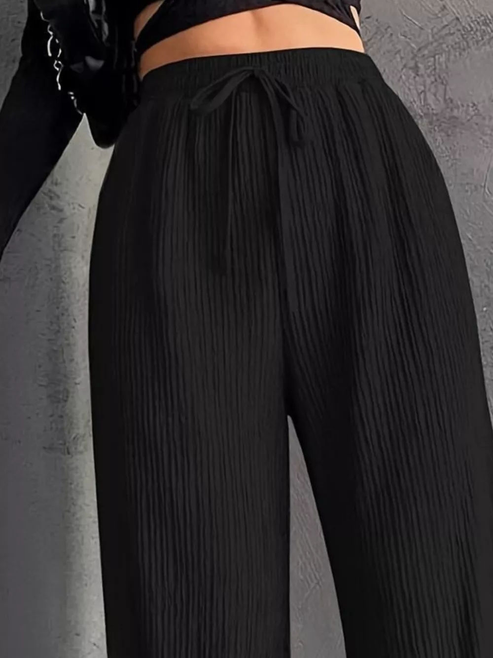 Drawstring Wide Leg Pants, image 7