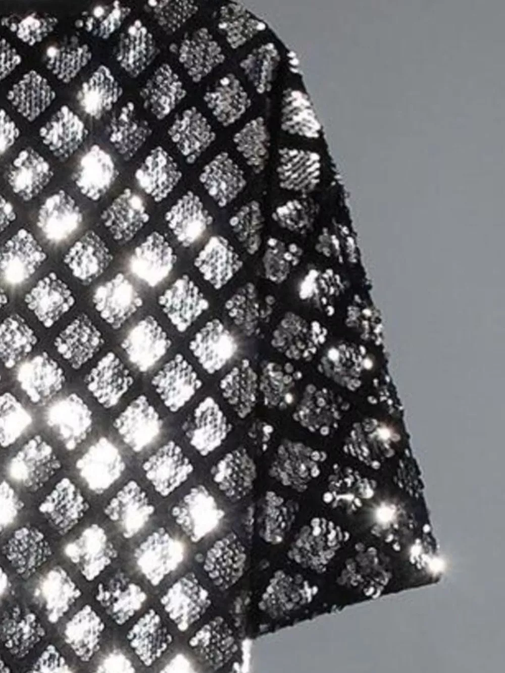 Men's Sequin Round Neck T-Shirt, image 6