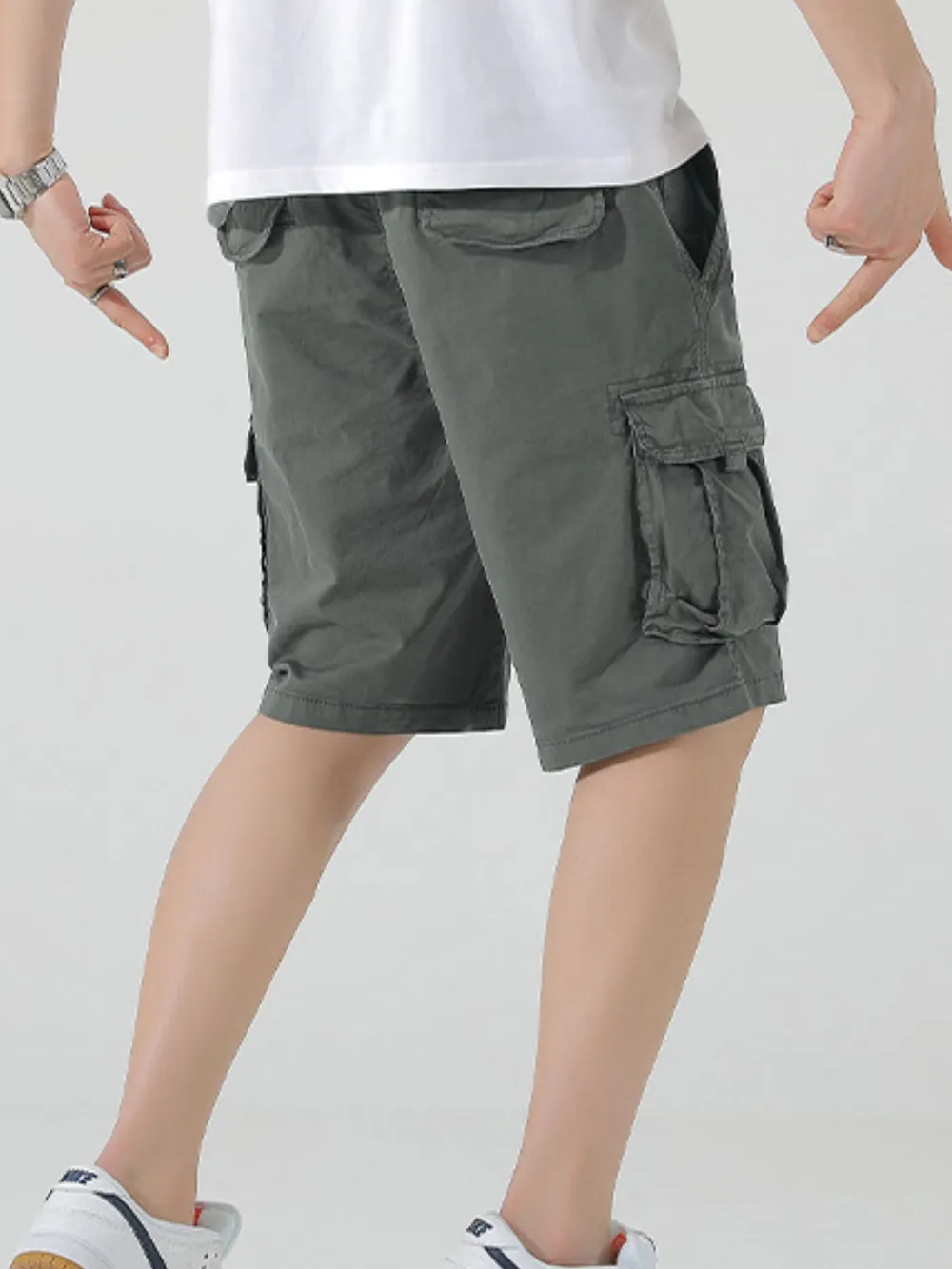 Men's Drawstring Cargo Shorts, image 3