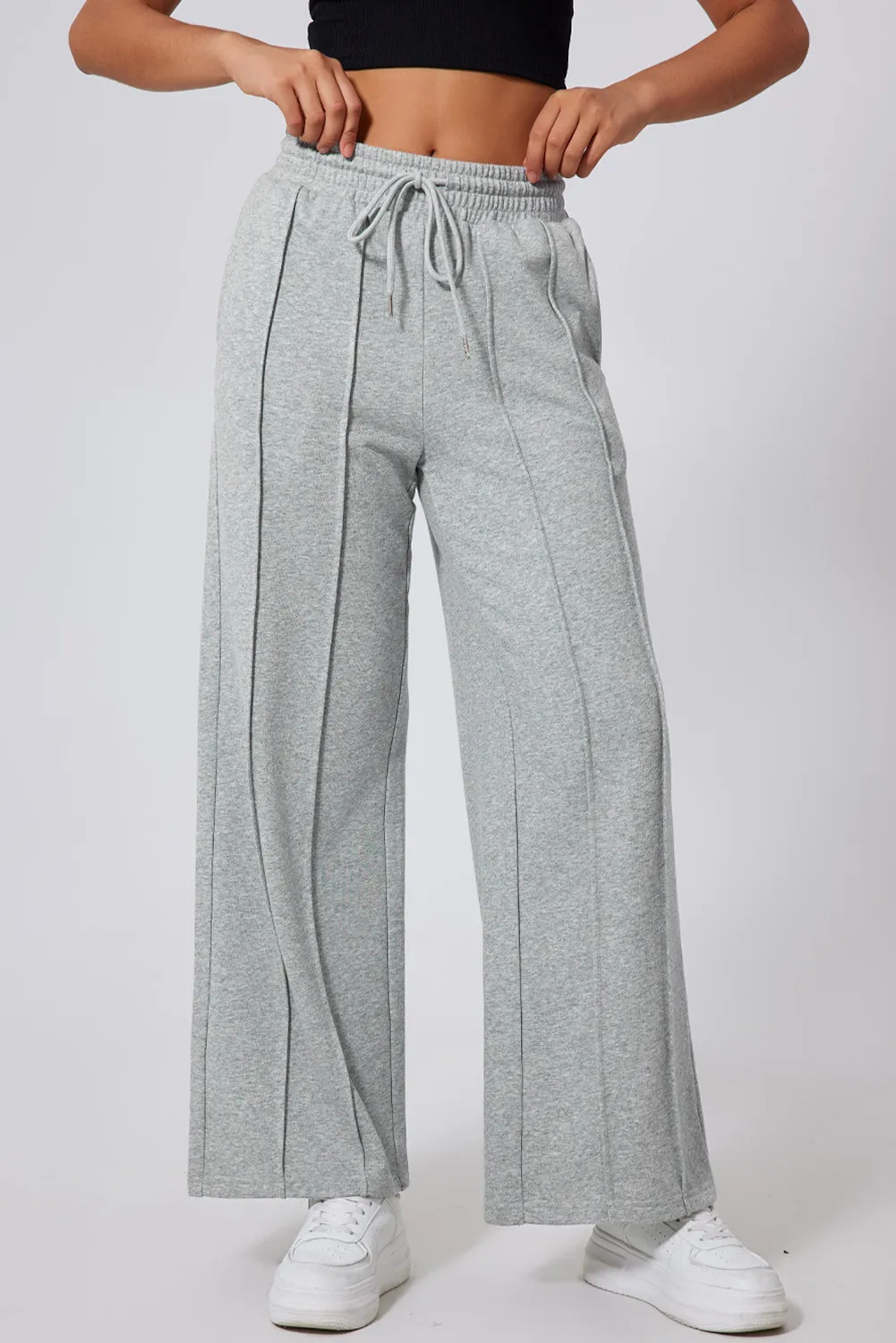 Drawstring Wide Leg Active Pants, image 4