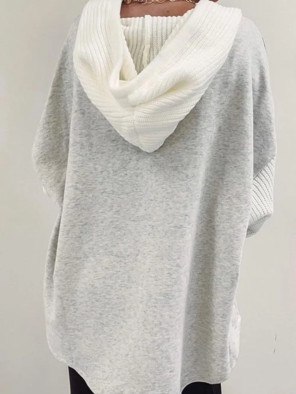 Drawstring Button Front Hoodie, image 8