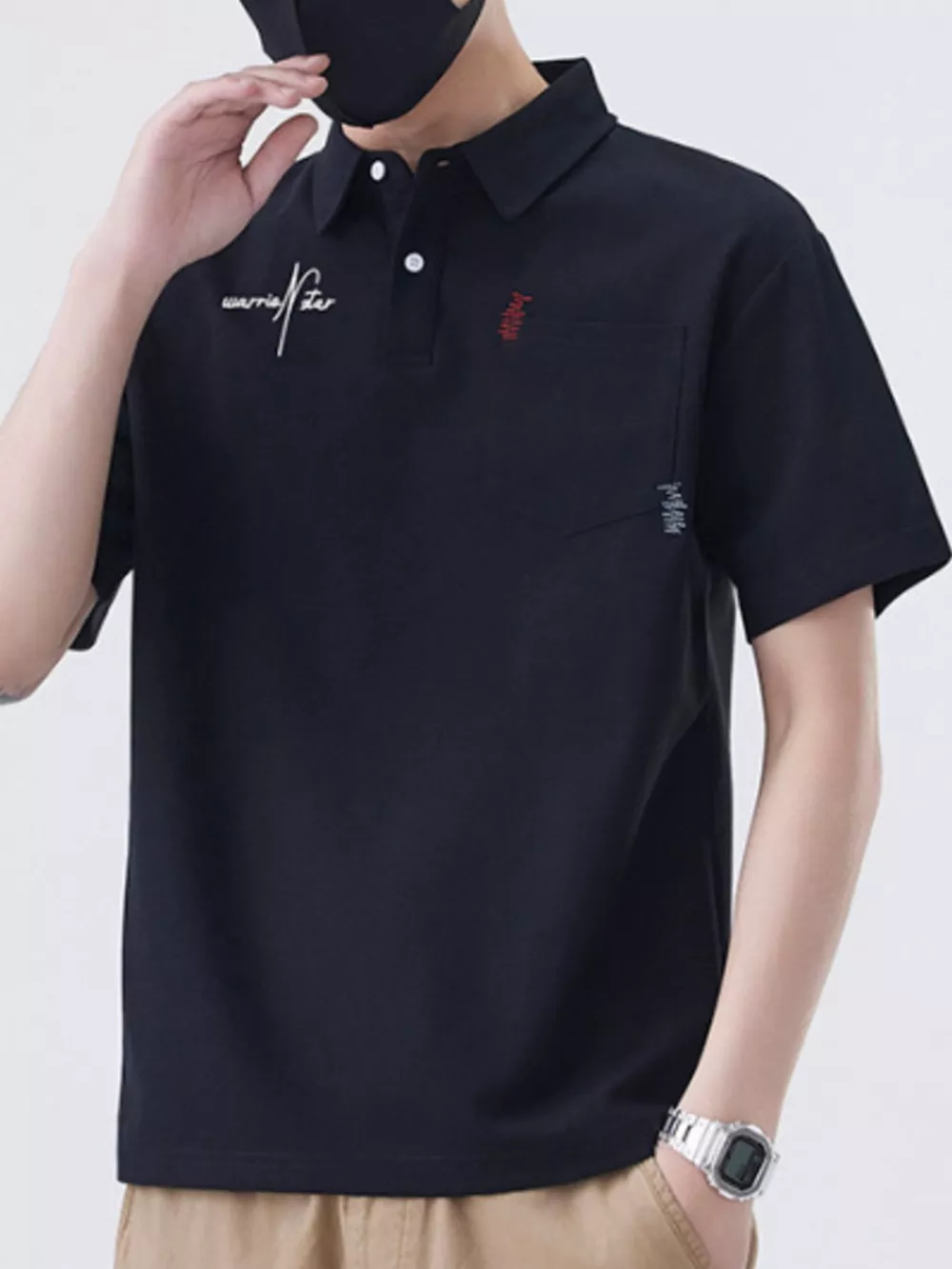 Men's Plus Size Collared Neck Short Sleeve Polo, image 3