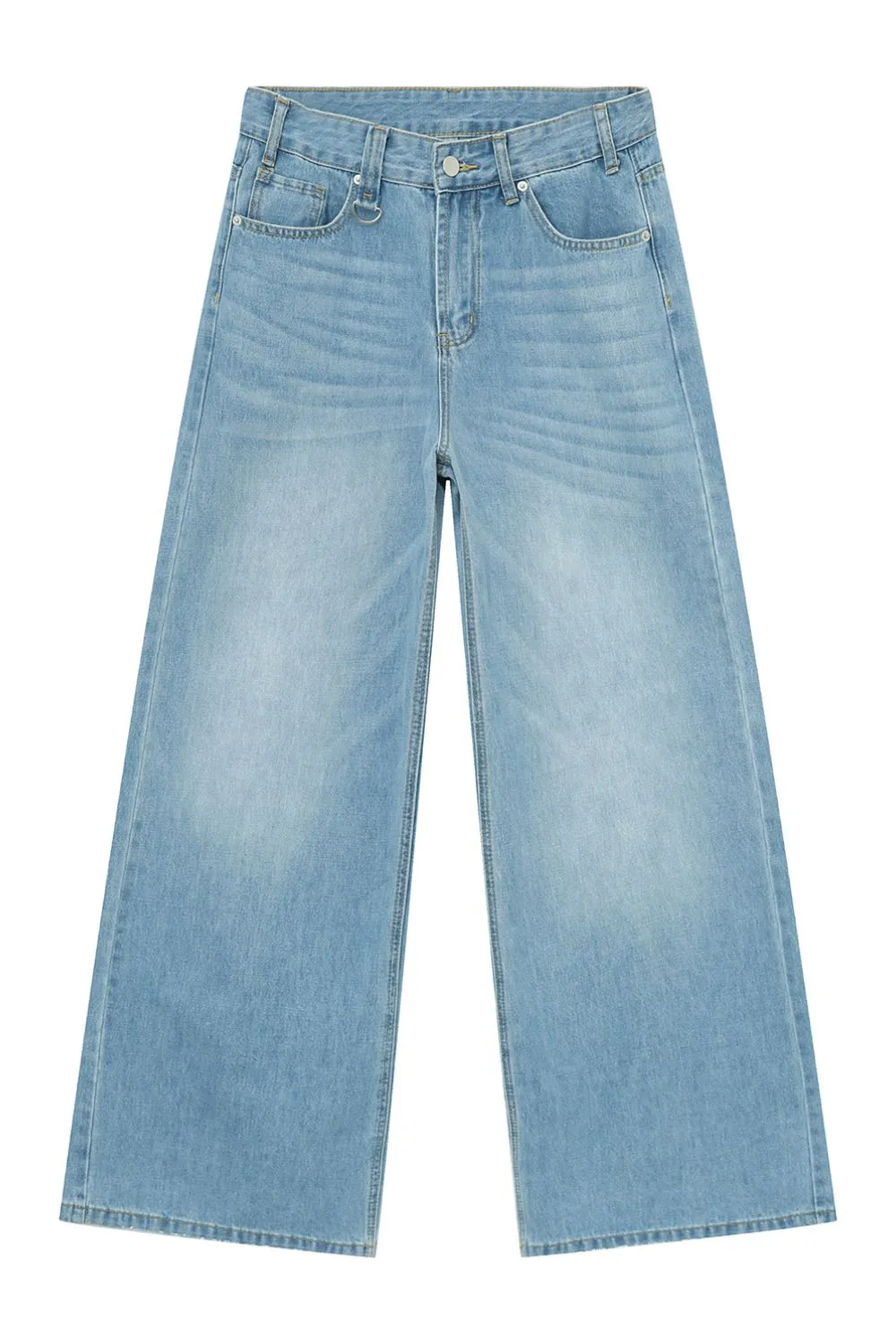 Men's Wide Leg Jeans with Pockets, image 7