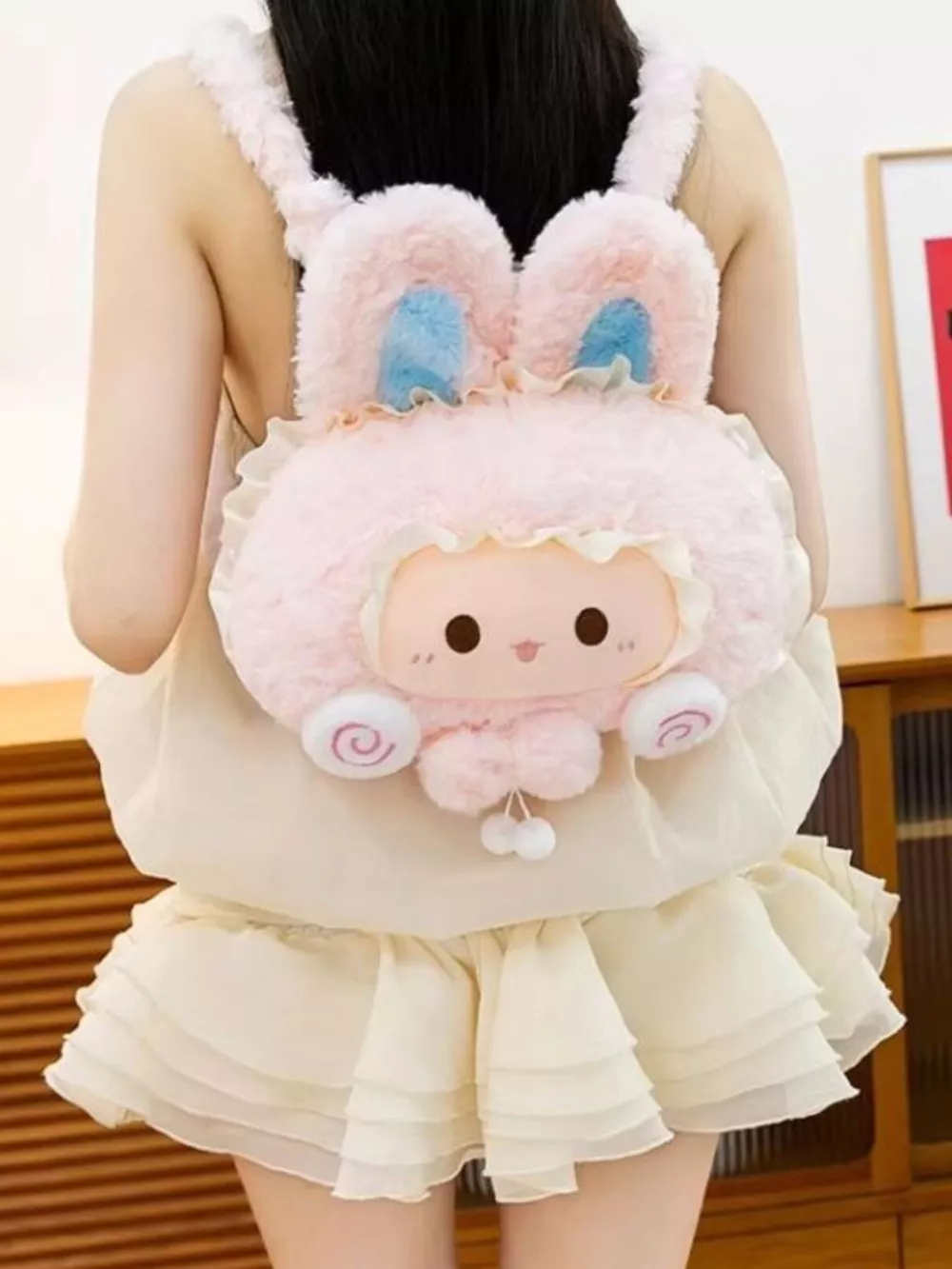 Cute Plush Bunny Backpack Bag, image 4