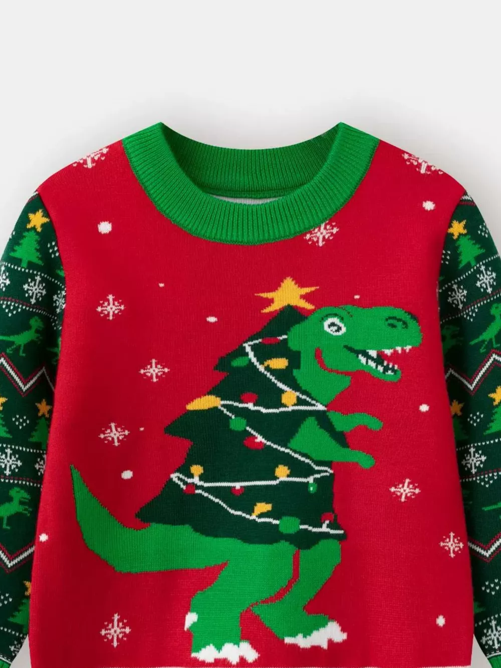 Children's Christmas Tree Round Neck Sweater, image 13