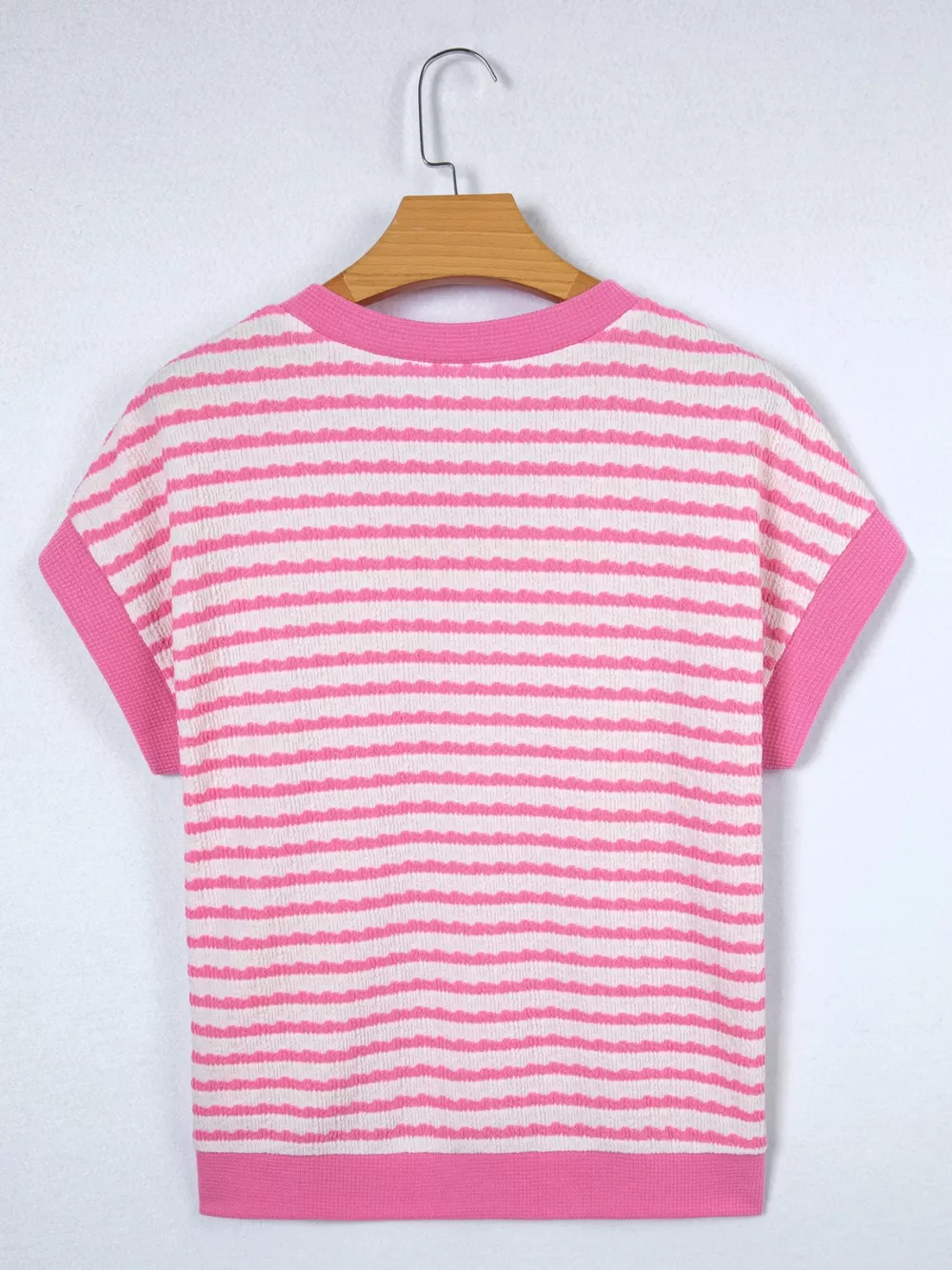 Striped V-Neck Casual T-Shirt, image 6