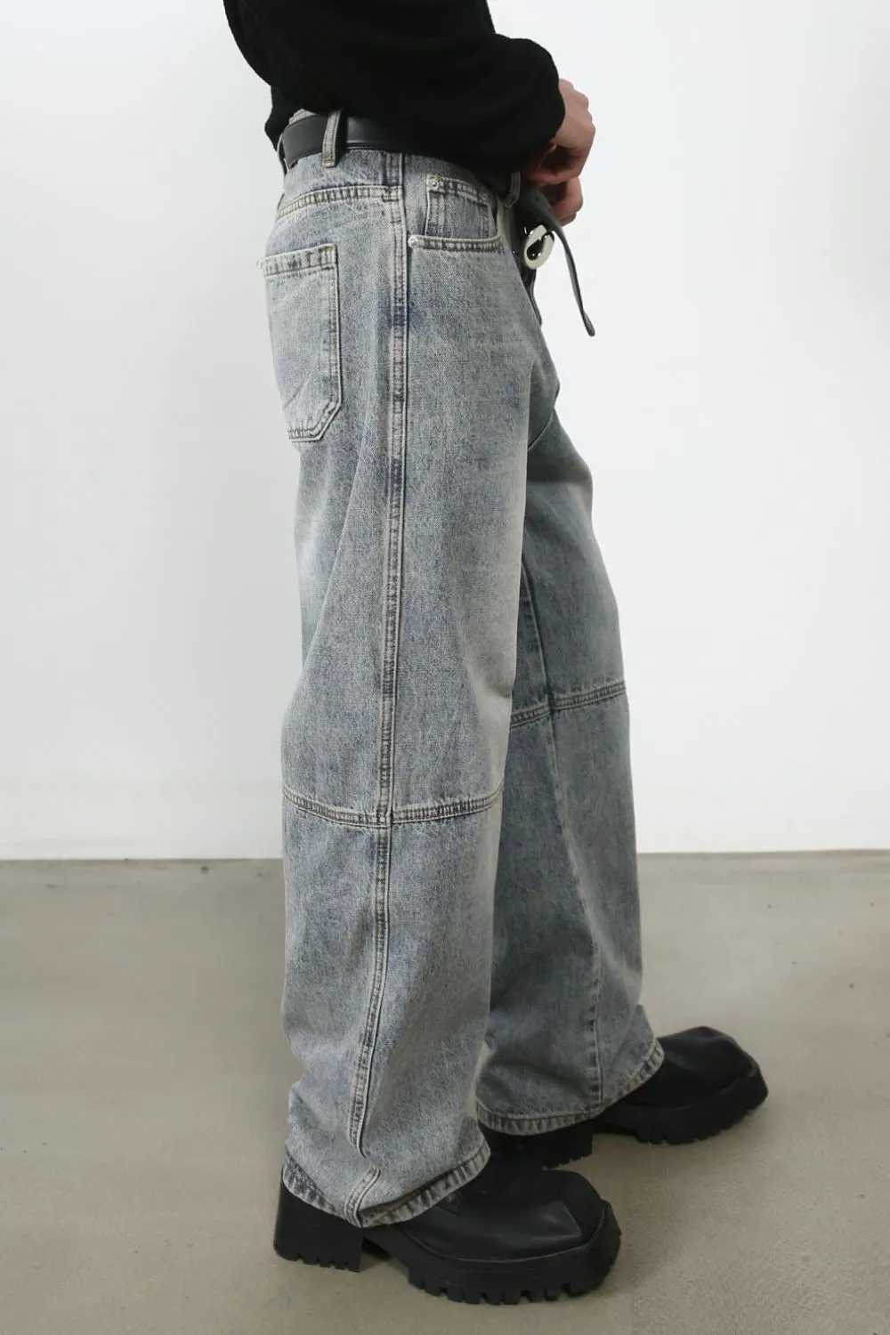 Men's Mid Rise Baggy Jeans, image 4