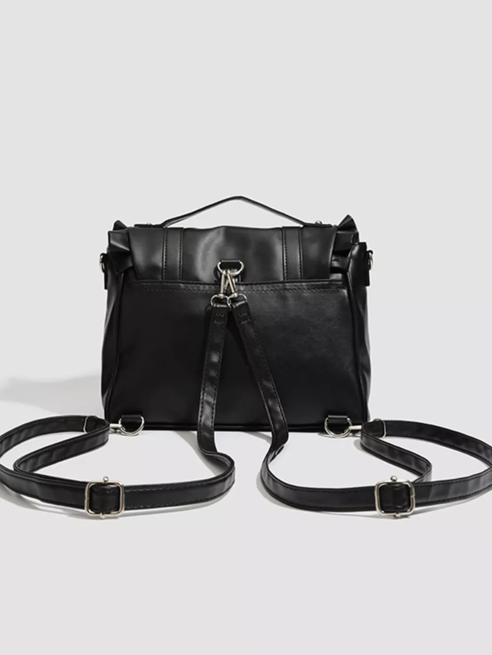 Ruffled Lace Up Bow Backpack Bag, image 4