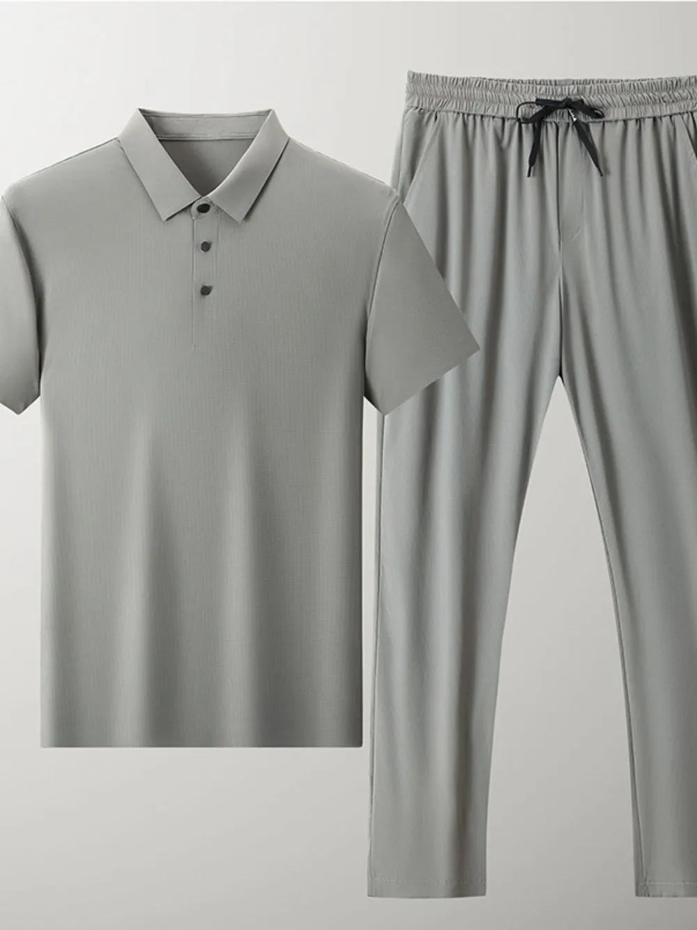 Men's Full Size Button Detail Short Sleeve Polo Plus Size, image 6