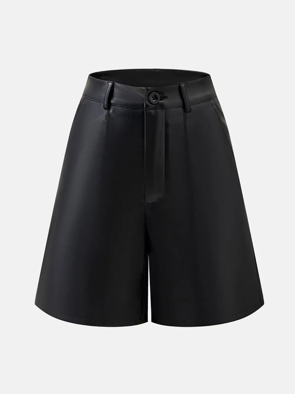 PU Leather High Rise Shorts, image 5
