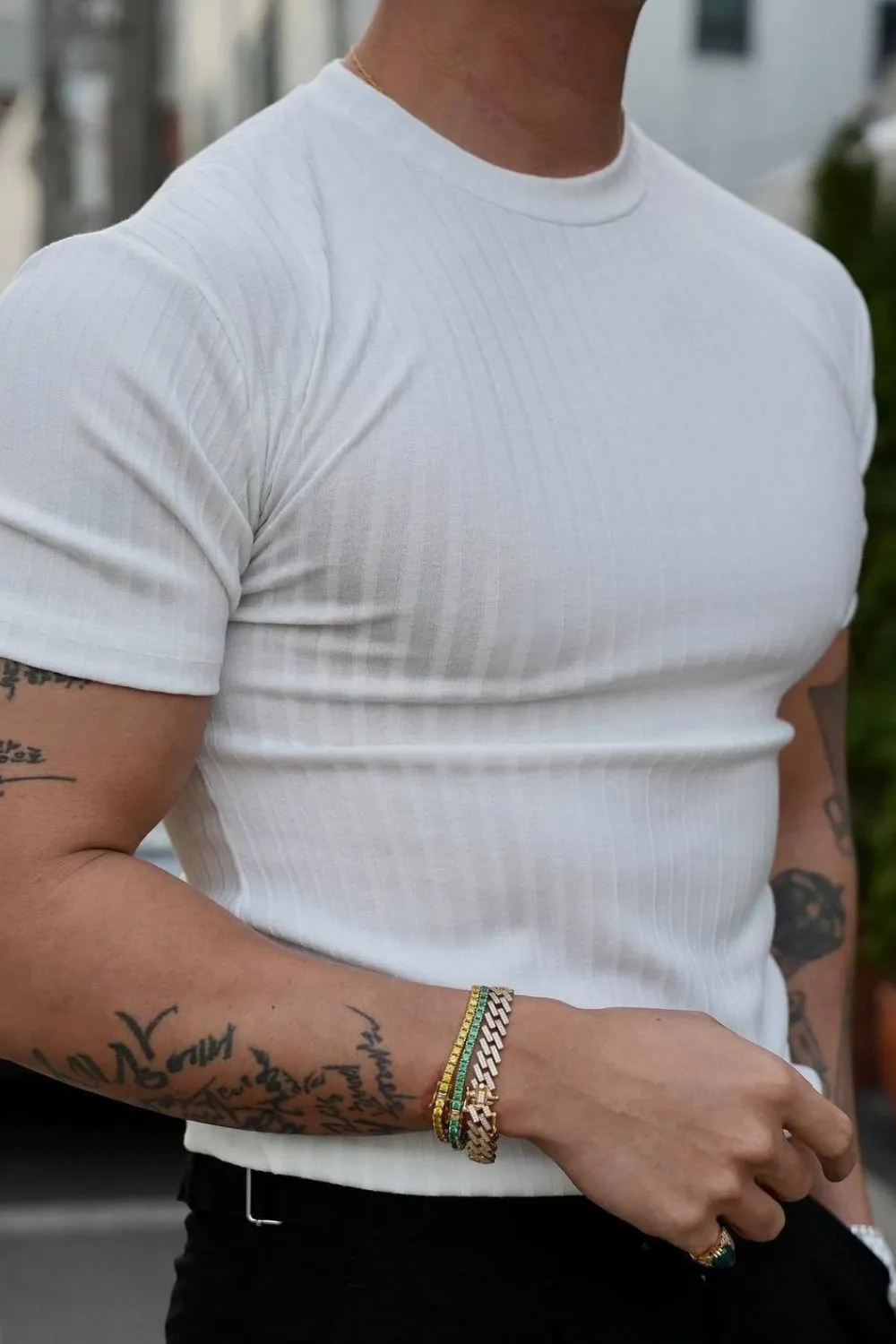 Men's Plus Size Round Neck Short Sleeve T-Shirt, image 2