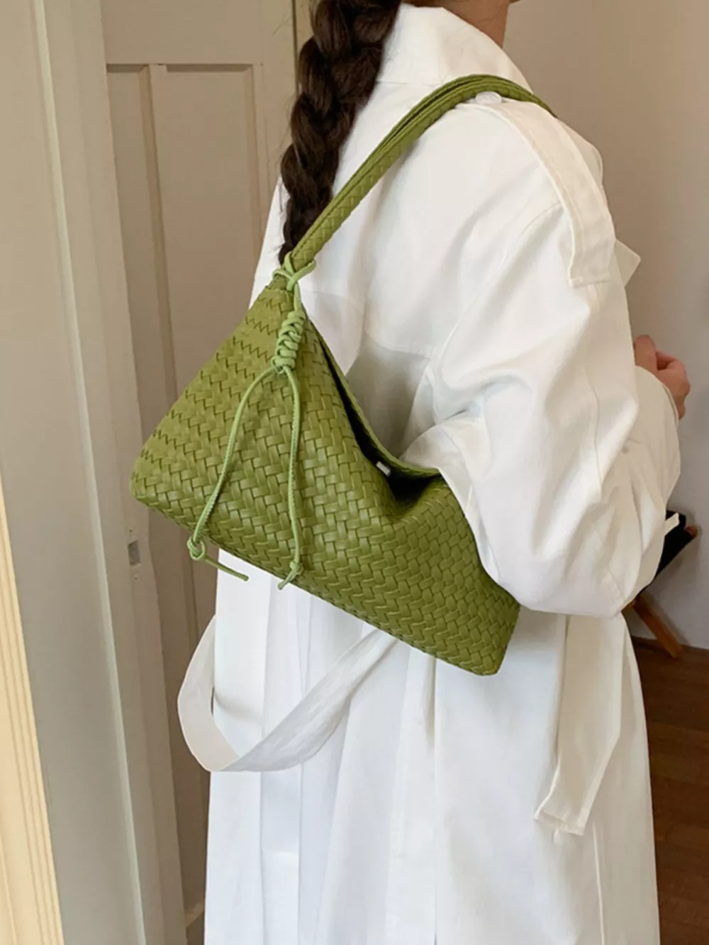 Woven Leather Shoulder Bag, image 4