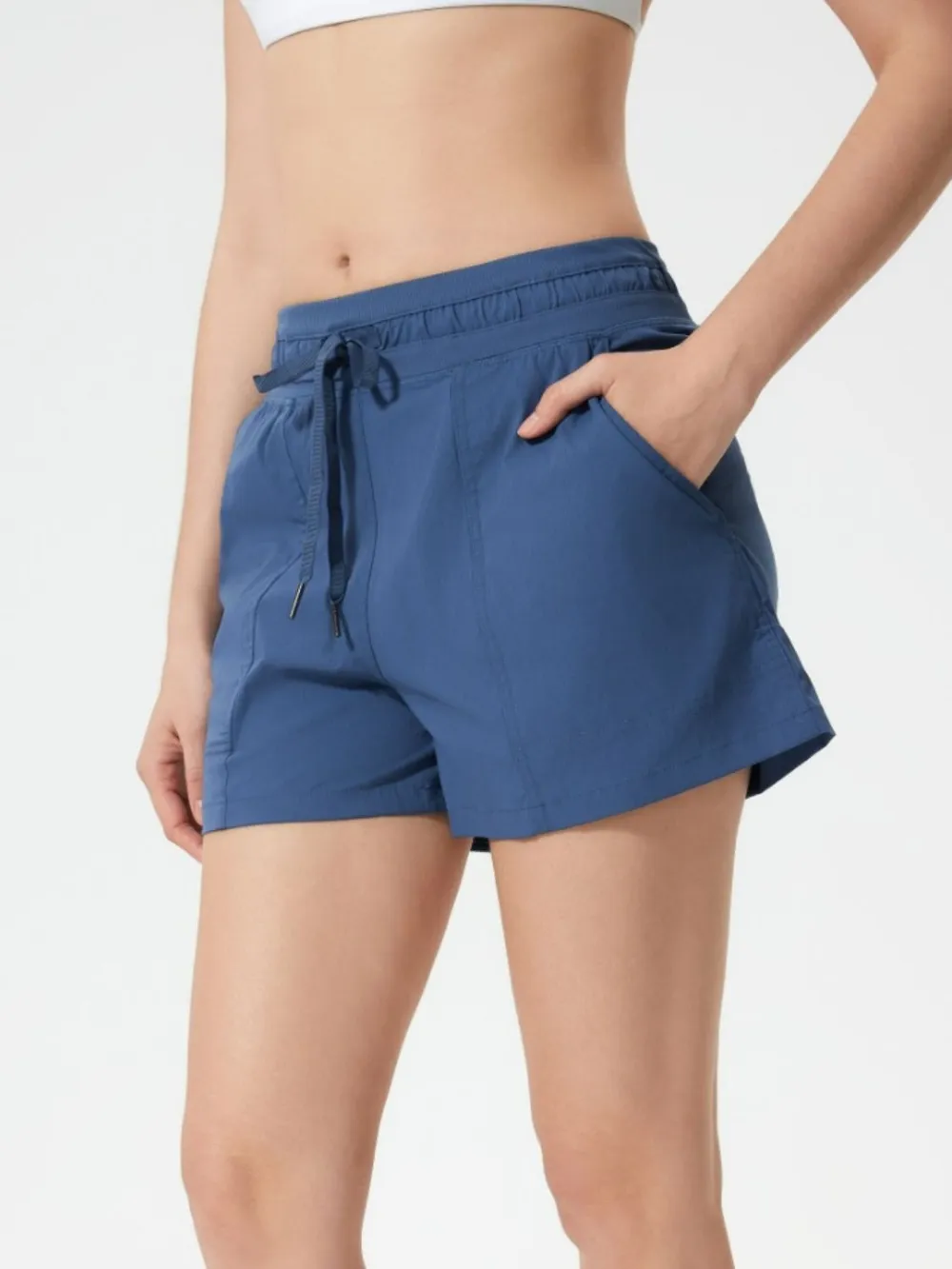 Drawstring Active Shorts with Pockets, image 6