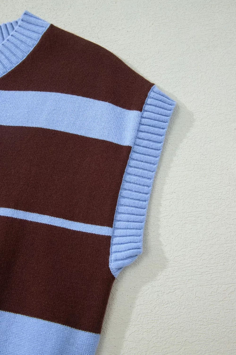 Striped Short Sleeve Round Neck Casual Knit Top, image 11