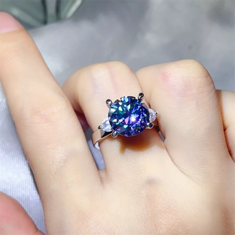 5 Carat Moissanite 925 Sterling Silver Ring, image 2