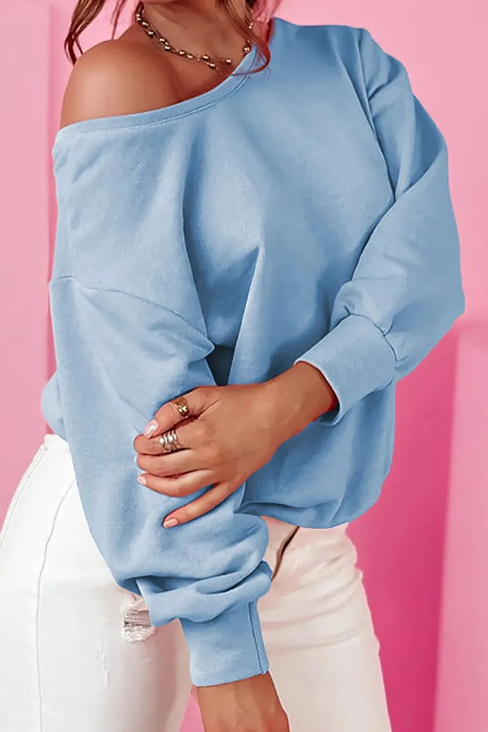 Bow Round Neck Long Sleeve Sweatshirt, image 6