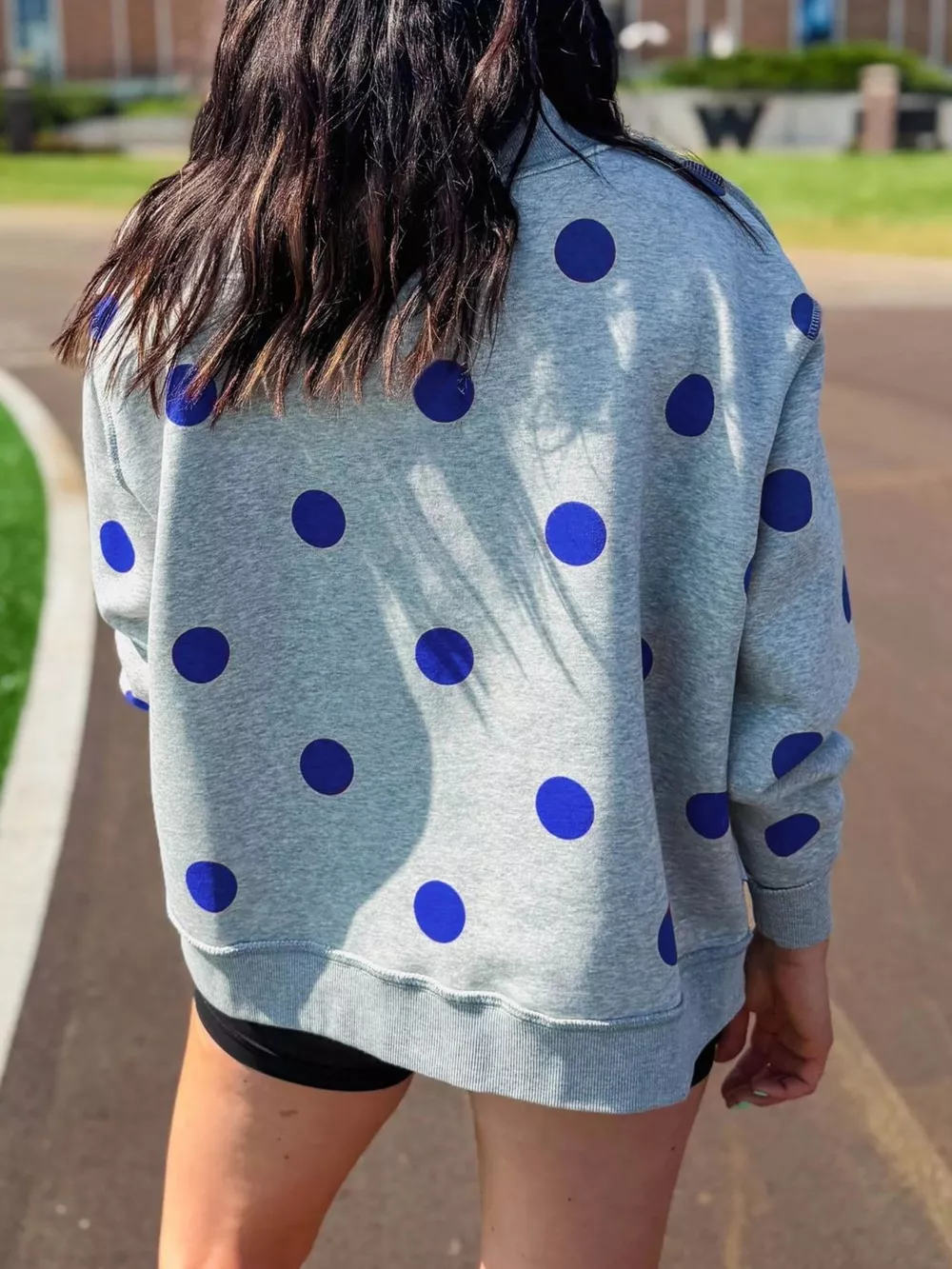 Oversized Polka Dot Crewneck Sweatshirt, image 9