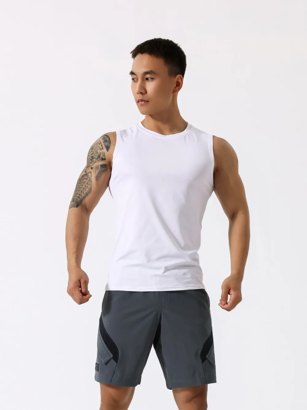 Men's Plus Size Round Neck Active Tank, image 3