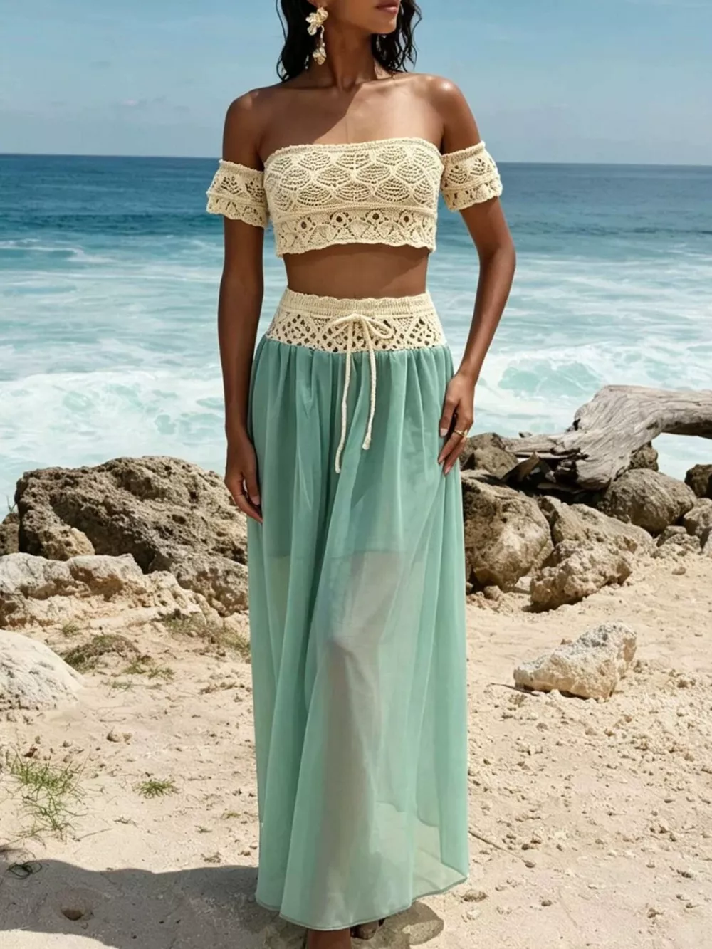 Crochet Top and Maxi Skirt Set, image 15