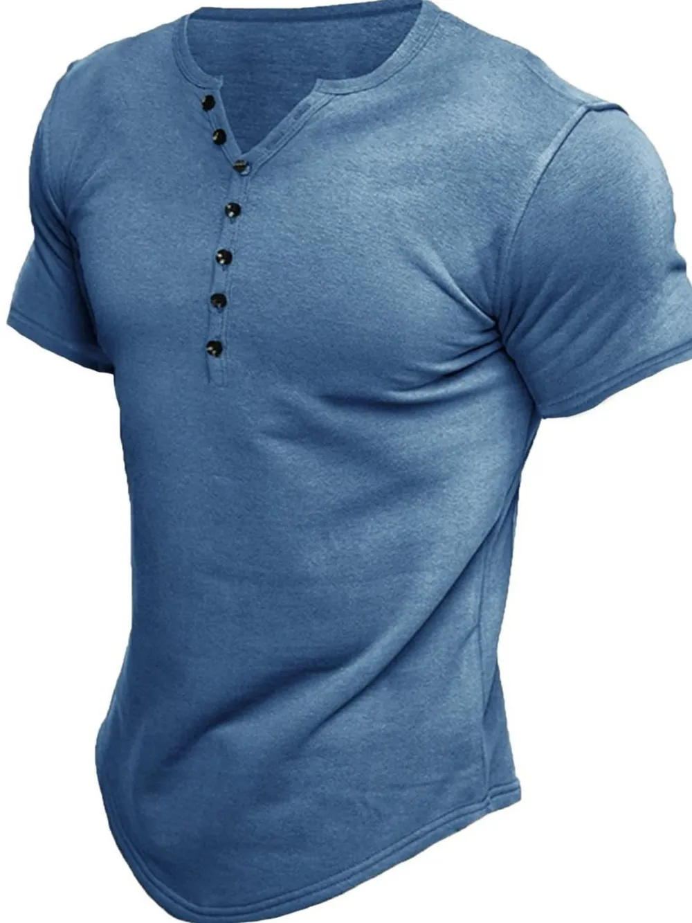Men's Button Detail Short Sleeve Polo, image 2