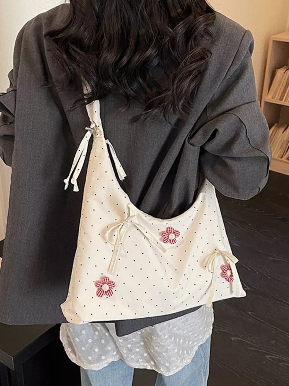 Floral Embellished Shoulder Bag, image 2