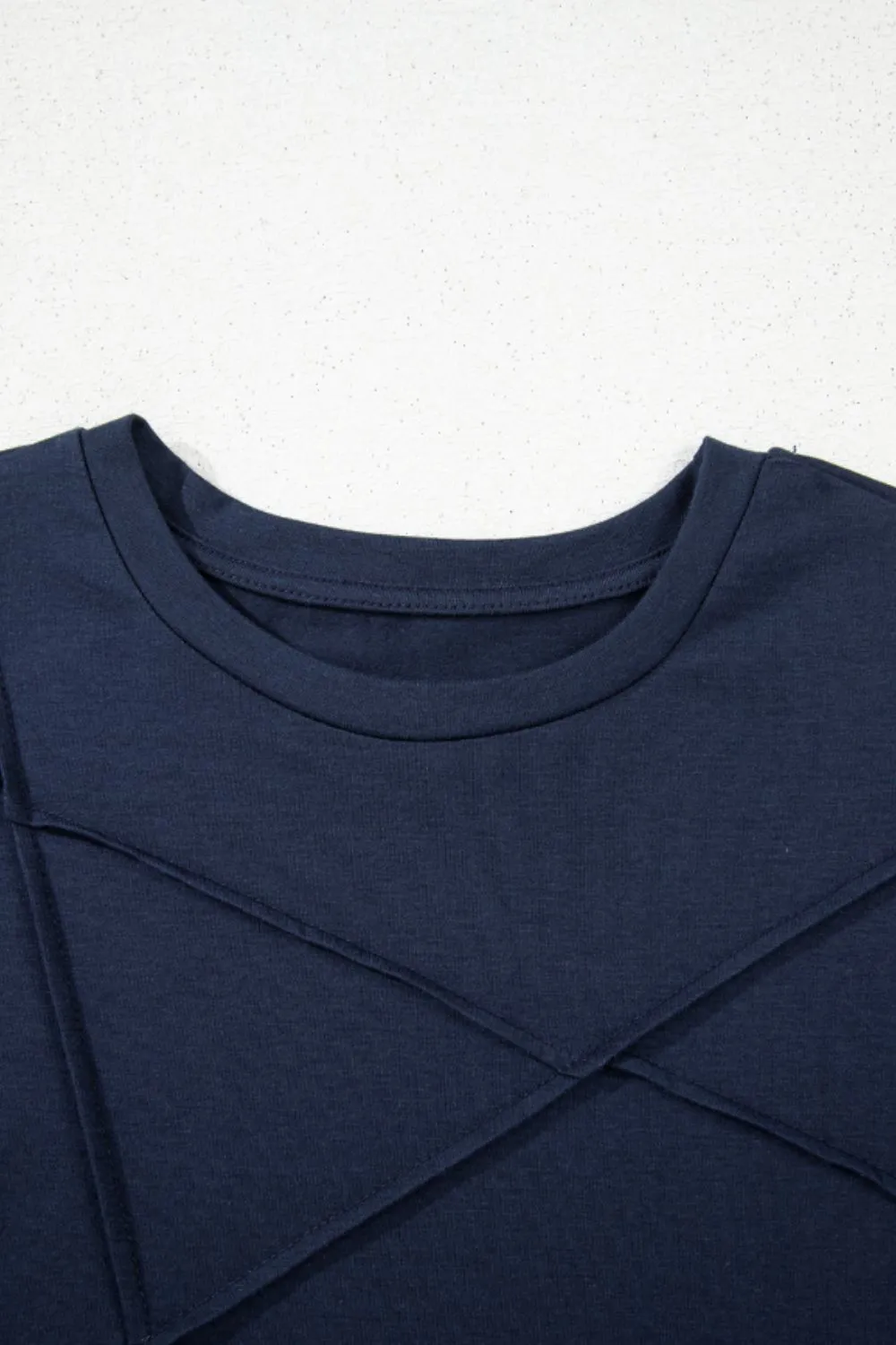 Solid Color Round Neck T Shirt, image 4