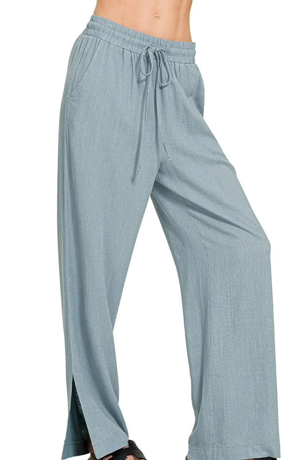 Linen Drawstring Pants