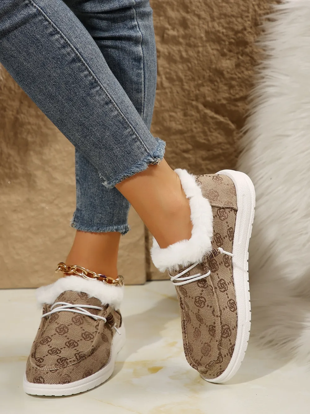 Printed Round Toe Flat Slip-Ons, image 26